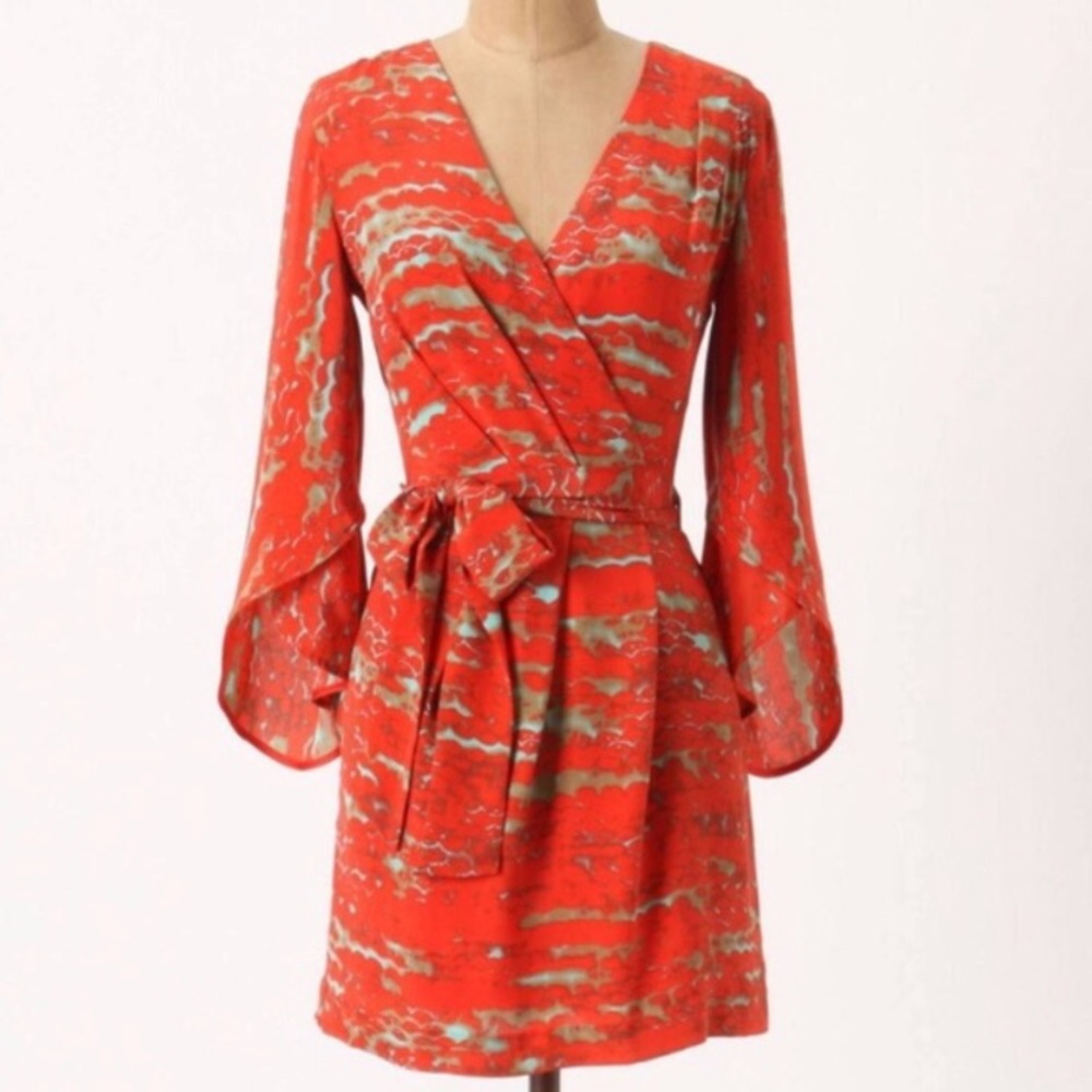 👠 Anthropologie Vermilion Reflections Dress
